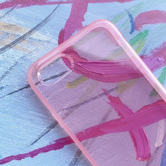 iPhone 7/8 Case Clear Pink Cover NEW - Picture 6 of 6